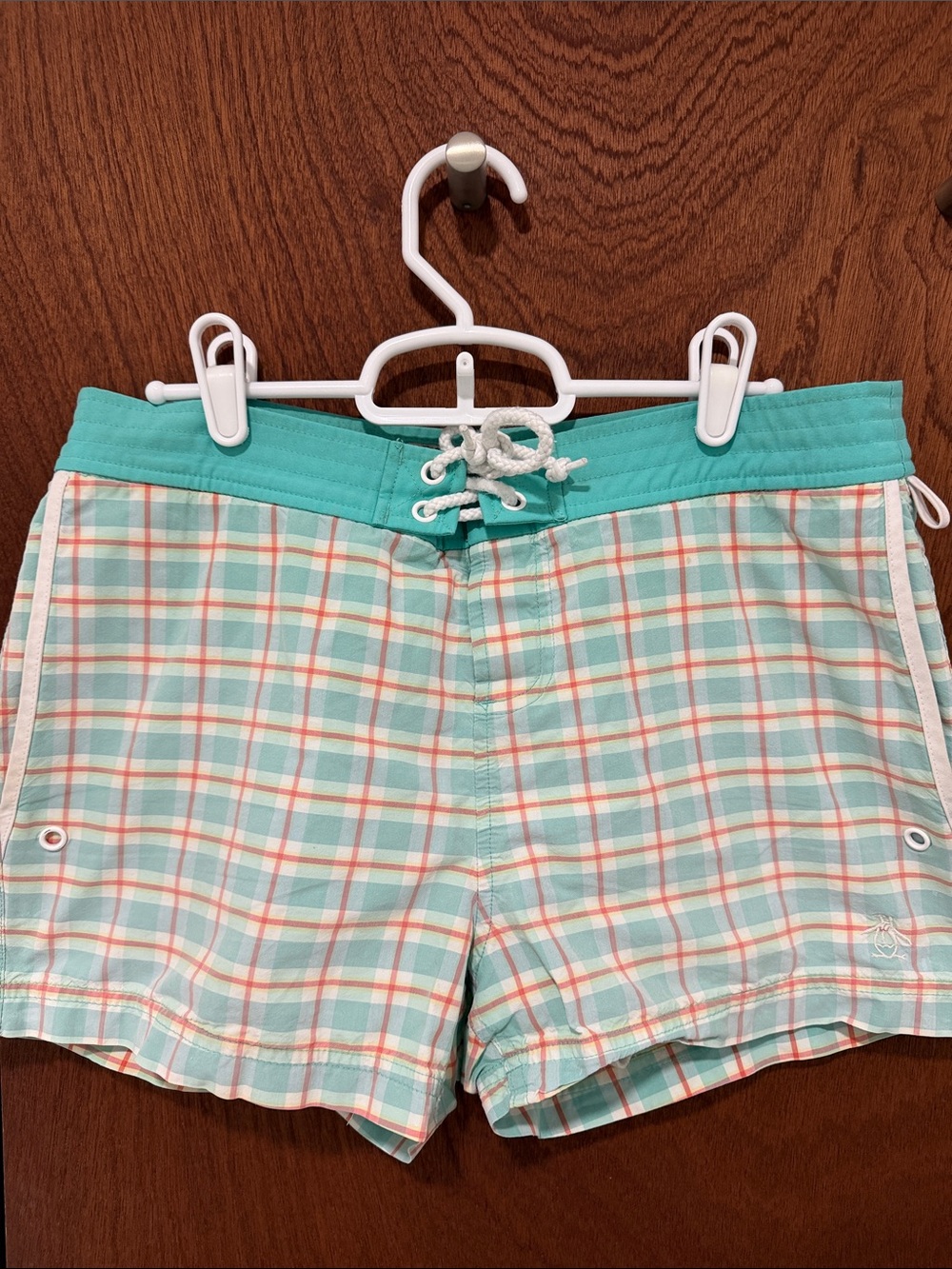 Penguin Men’s 30” Plaid Swim Trunks